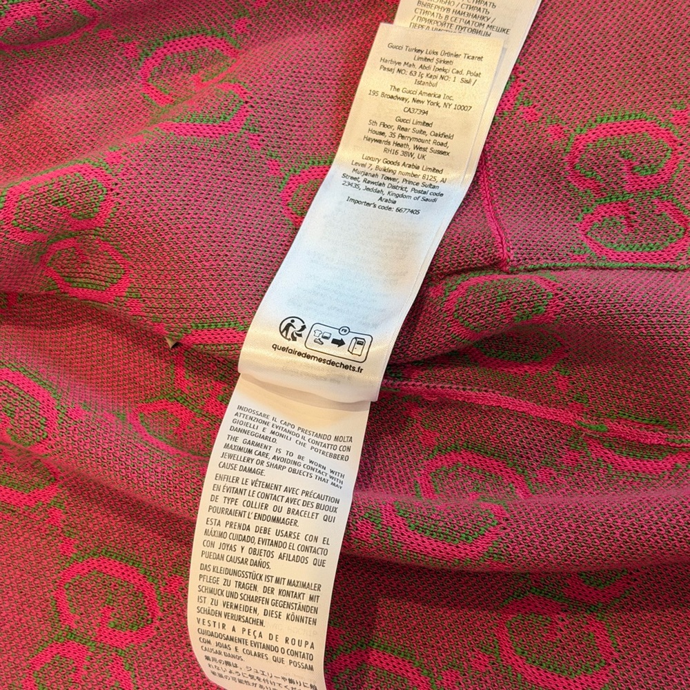 Gucci Pink and Green Logo Cardigan - Picture 8 of 10